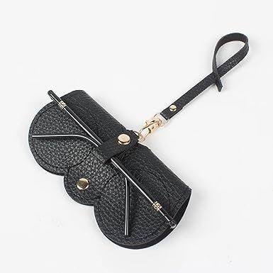 Leather Sunglasses Case with Adjustable Strap & Removable Hooks