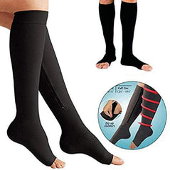 Zip Sock Medical Compression Socks for Men & Women, Class 2, Medium