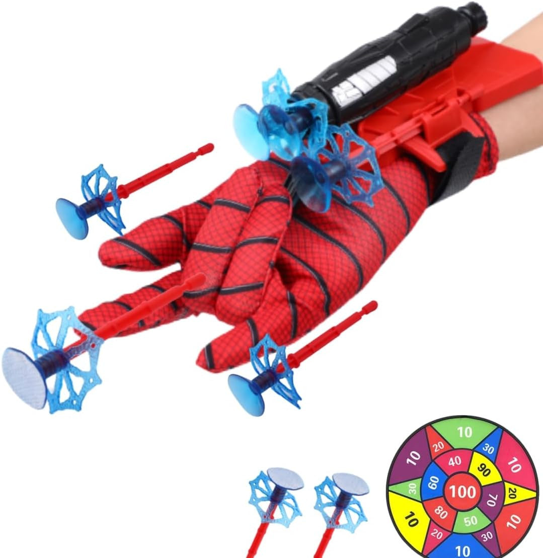Spider Web Shooter Toy Set with Gloves and Hero Launcher