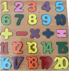 Colorful Wooden Number Puzzle for Learning and Play