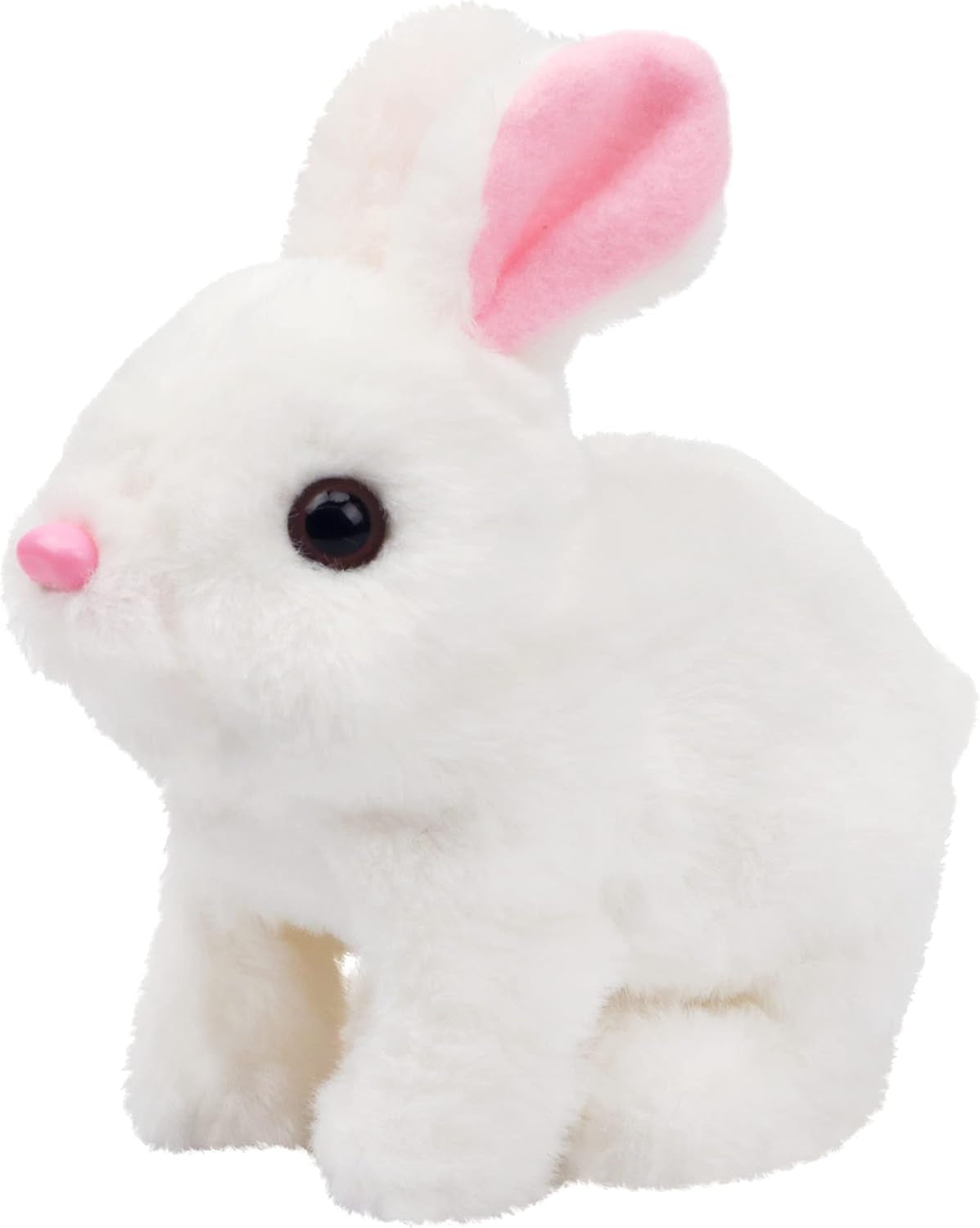 Interactive Hopping Bunny Toy with Sounds, Movable Ears & Nose