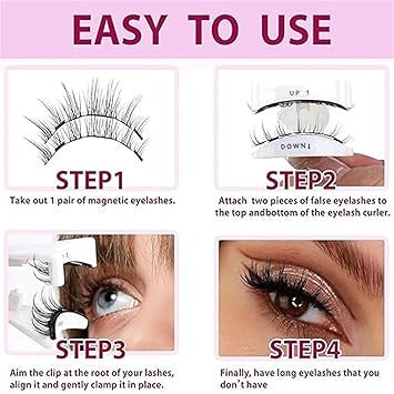 Magnetic Eyelashes with Applicator – Reusable Natural Look