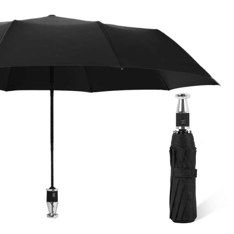 Auto Open Close Umbrella with Stylish Handle and Windproof Tri-Step Tech