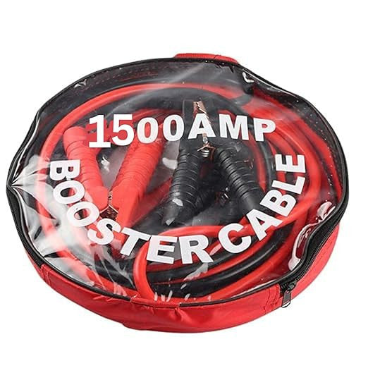 1500 Amp Heavy Duty Copper Jumper Cables with Alligator Clamps for Cars and Trucks