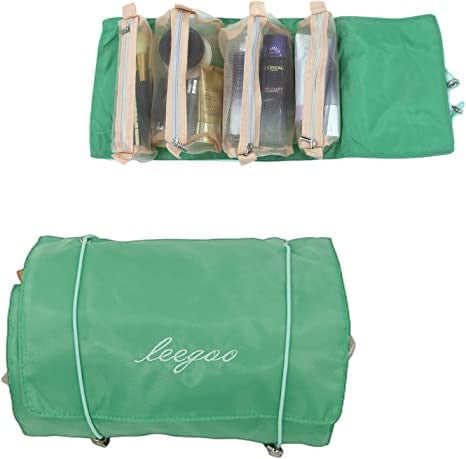 4-in-1 Foldable Travel Toiletry Bag with Detachable Cosmetic Organizer
