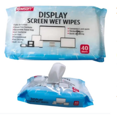 Display Screen Wet Wipes - Gentle Screen Cleaning Wipes