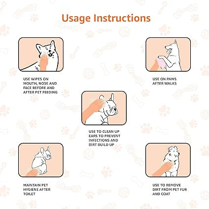 Pet Cleaning Wipes - Gentle Wet Wipes for Pets (40 characters)