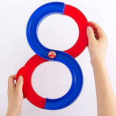 8-Shape Infinite Loop Creative Track Toy with Bouncing Balls