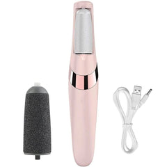 Cordless Electronic Pedicure Tool with 2 Replacement Rollers and LED Light