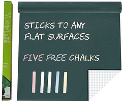 Green Wall Chalkboard Sticker 45x200cm Removable Decal with 5 Chalks