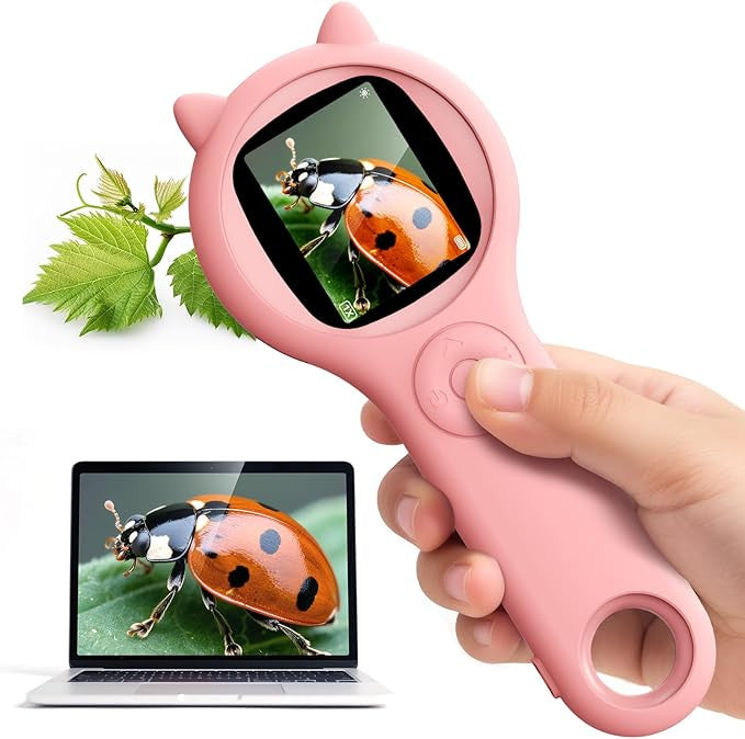 Kids Handheld Digital Microscope with Pocket Magnifier