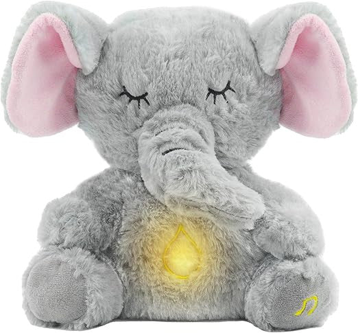 Breathing Elephant Plush with Rhythmic Motion, Music & Lights