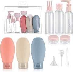 11-Piece Silicone Travel Bottle Set for Easy Packing