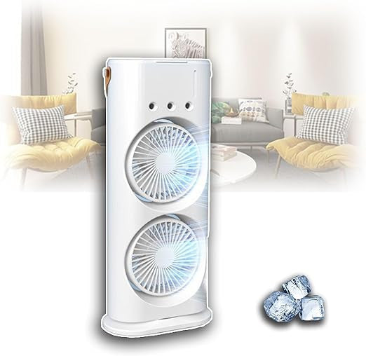 Double-Sided USB Cooling Fan with Mist and Portable Design