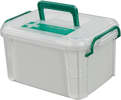 Portable Medical Kit Box with Locking Lid and Handle