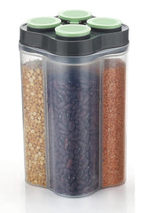 SIXFIRE 4-in-1 Square Food Storage Container Set, Airtight & BPA-Free