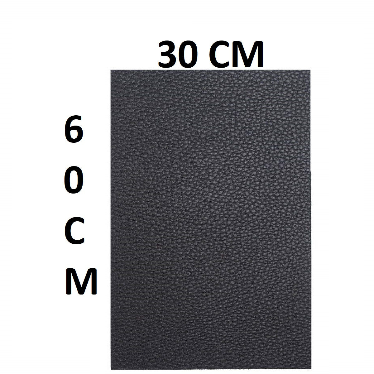 Black Leather Repair Patch 60x30cm for Furniture & Couch Repair