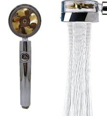 Turbo Fan Handheld Shower Head with Filter, Pause & 360° Rotation
