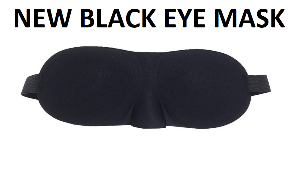 Black Eye Mask 3D Sleep Mask & Black Head Band for Rest