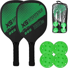 Premium Pickleball Racket Set with 2 Paddles and 4 Balls