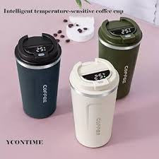 Double Wall Vacuum Insulated 500ML Travel Coffee Mug with Handle