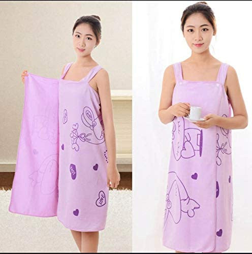 Elegant Microfiber Wearable Bath Towel for Women - 1 Pc