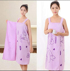 Elegant Microfiber Wearable Bath Towel for Women - 1 Pc