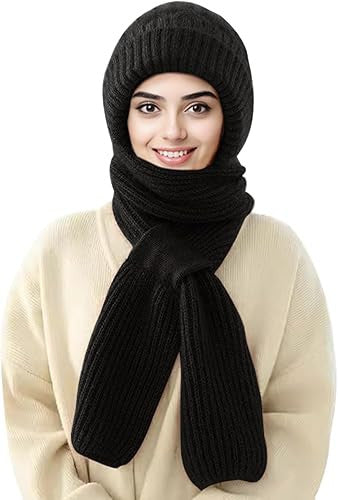 Winter Warm Scarf & Cap Set with Ear Protection