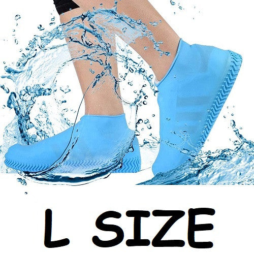 Stretchable Silicone Rain Shoe Cover (L Size) Reusable Waterproof Overshoe