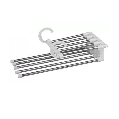 Multi-Functional 5-in-1 Foldable Pants & Trousers Hanger for Closet Organization