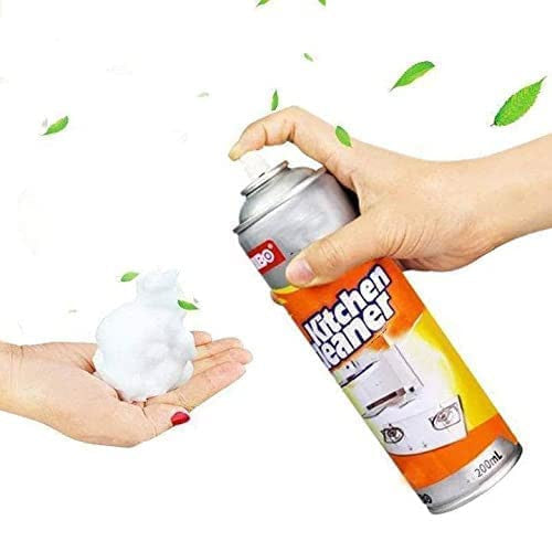 Orange Kitchen Multi-Purpose Foam Cleaner Spray 500ml for Grease & Stain Removal