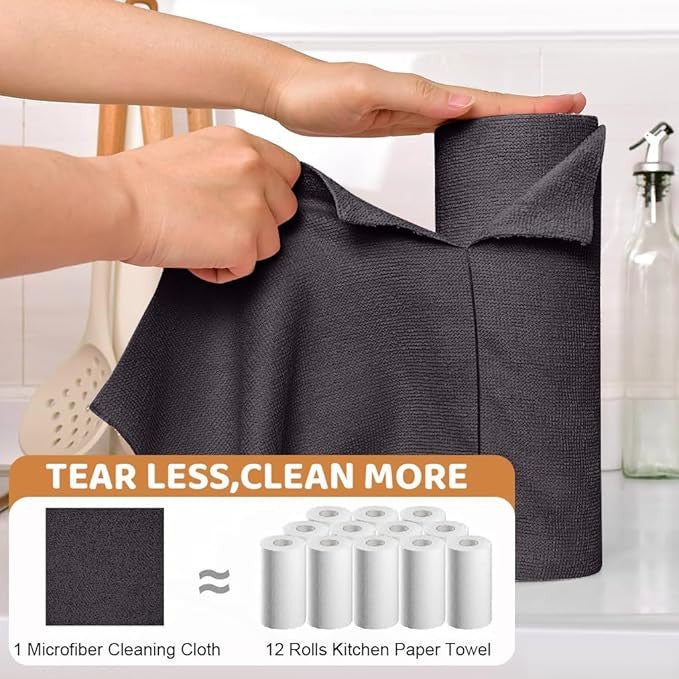 Microfiber Cleaning Cloth Roll - Kitchen Towels & Cleaning Towels