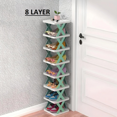 8-Layer Adjustable Shoe Rack Stand for Organized Storage