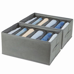 6-Compartment Wardrobe Clothes Organizer Storage Box