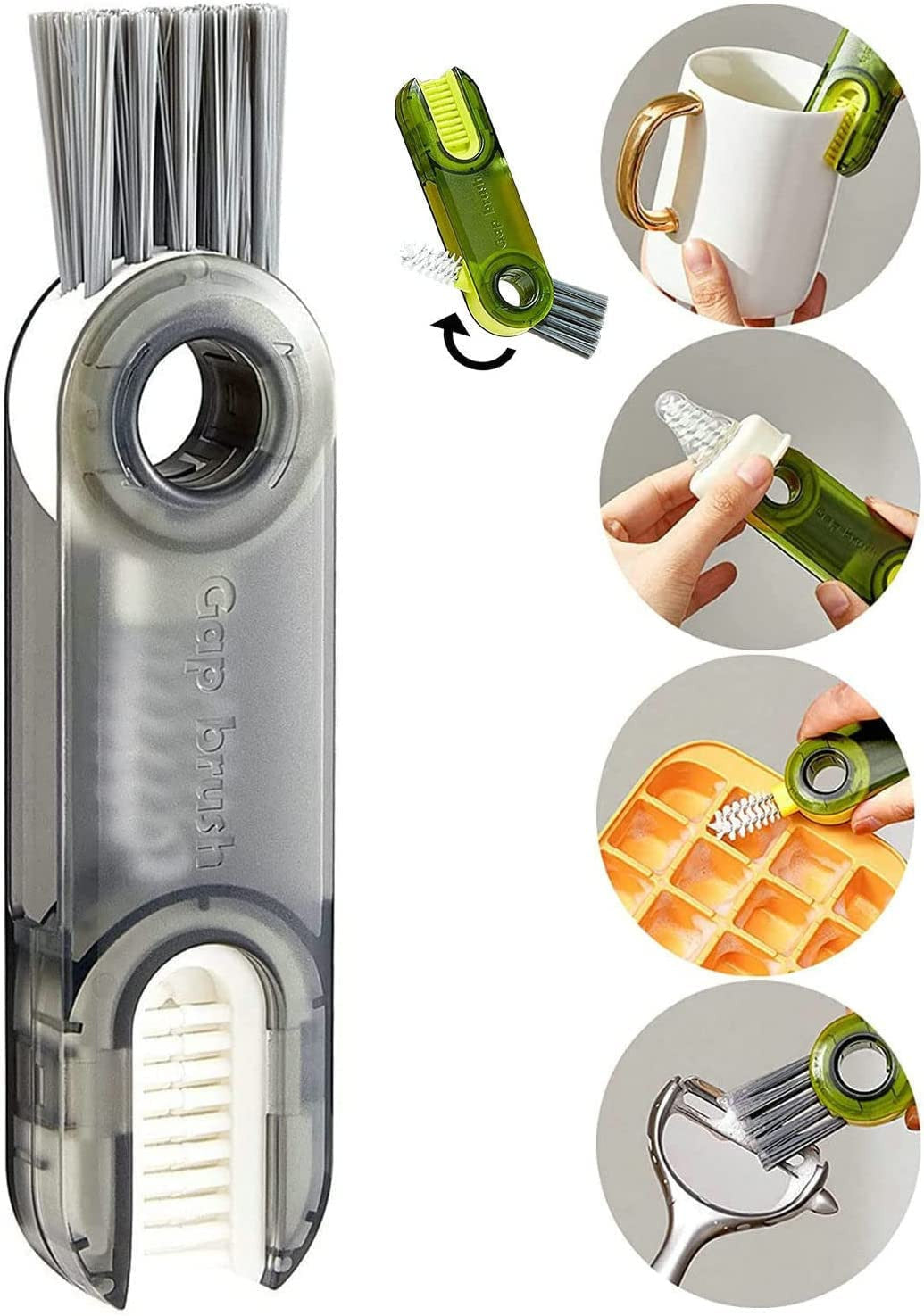 3-in-1 Multi-Function Cleaning Brush for Bottles, Cups & Grooves