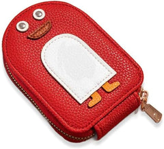 Leather Penguin Card Holder - Slim Mini Wallet for Cards
