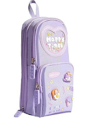 Cute Kawaii Pencil Case with Zipper, Stationery Organizer & Cartoon Design
