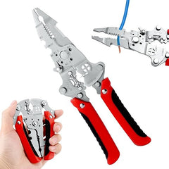 12-in-1 Foldable Stainless Steel Wire Stripper & Pliers