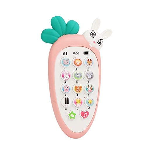 Baby Smart Phone Toy with Soft Silicone Rattle & Educational Features