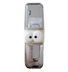 Cute Clear Travel Toothbrush Holder with Googly Eyes