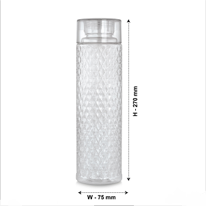 Crystal H2O 1L BPA-Free Plastic Water Bottle for Kids & Adults
