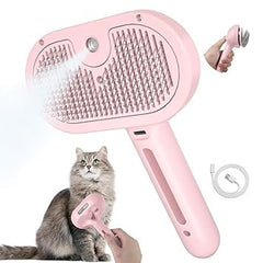 New Pet Grooming Brush for Dogs & Cats - Steam Comb & Dog Brush