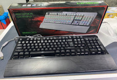 Black USB Mechanical Gaming Keyboard with LED Backlit, No Numlock