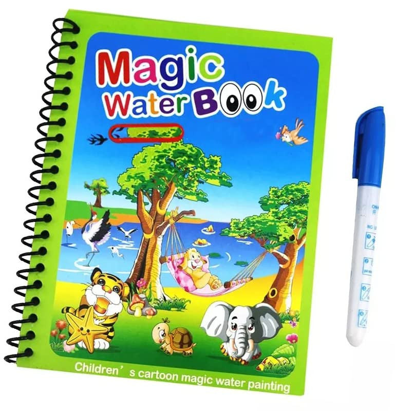 Magic Water Coloring Book for Kids with Pen - Fun & Educational Drawing Pad