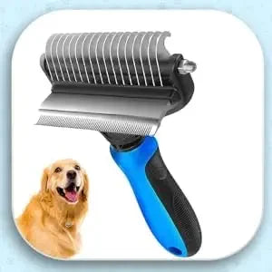 Pet Grooming Brush for Hair & Fur - Easy & Gentle Grooming Tool