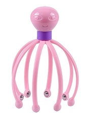 Octopus Head Scalp Massager with 8 Metal Ball Fingers for Stress Relief - 1 Pc