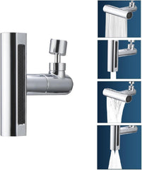 4-Mode Swivel Waterfall Kitchen Faucet with Splash-Proof & Shower Function