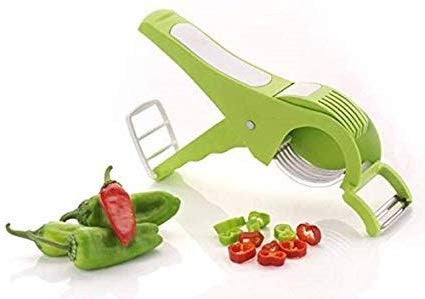 2-in-1 Veg & Fruit Cutter & Peeler with Sharp Stainless Steel Blades