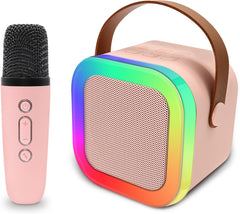 Portable Bluetooth Karaoke Speaker with Wireless Microphone & LED Light
