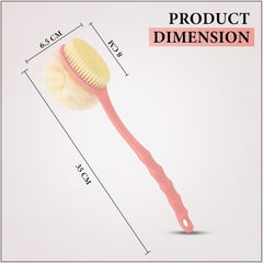 2-in-1 Bath Brush & Loofah Back Scrubber for Exfoliating & Cleansing